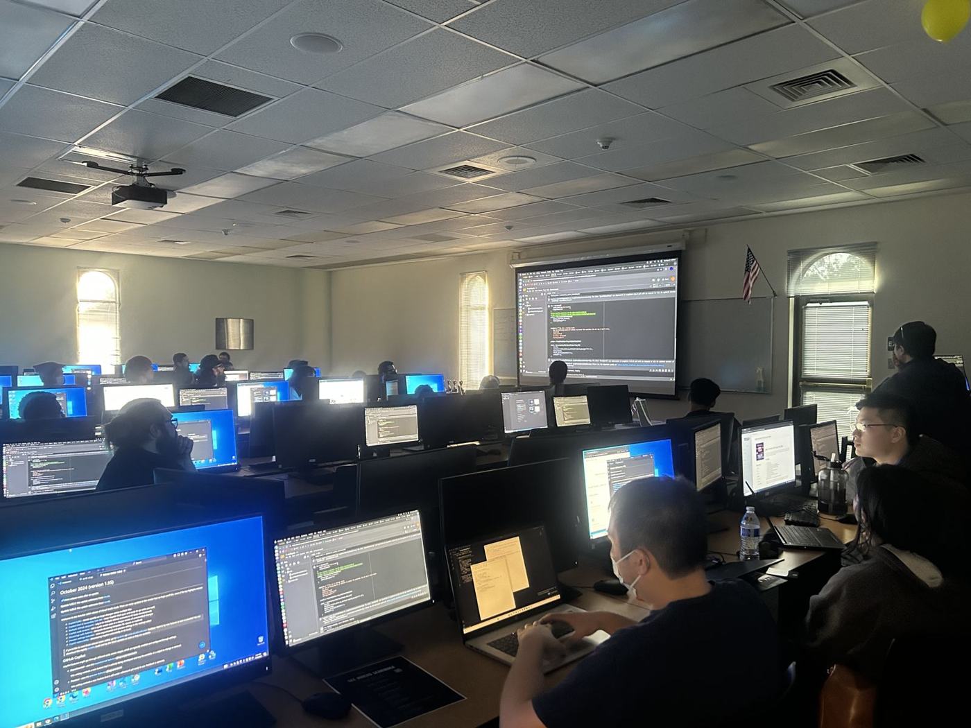 Coding in Rooms 501 and 502