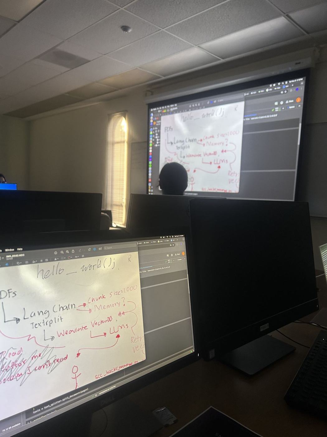 A project on screen